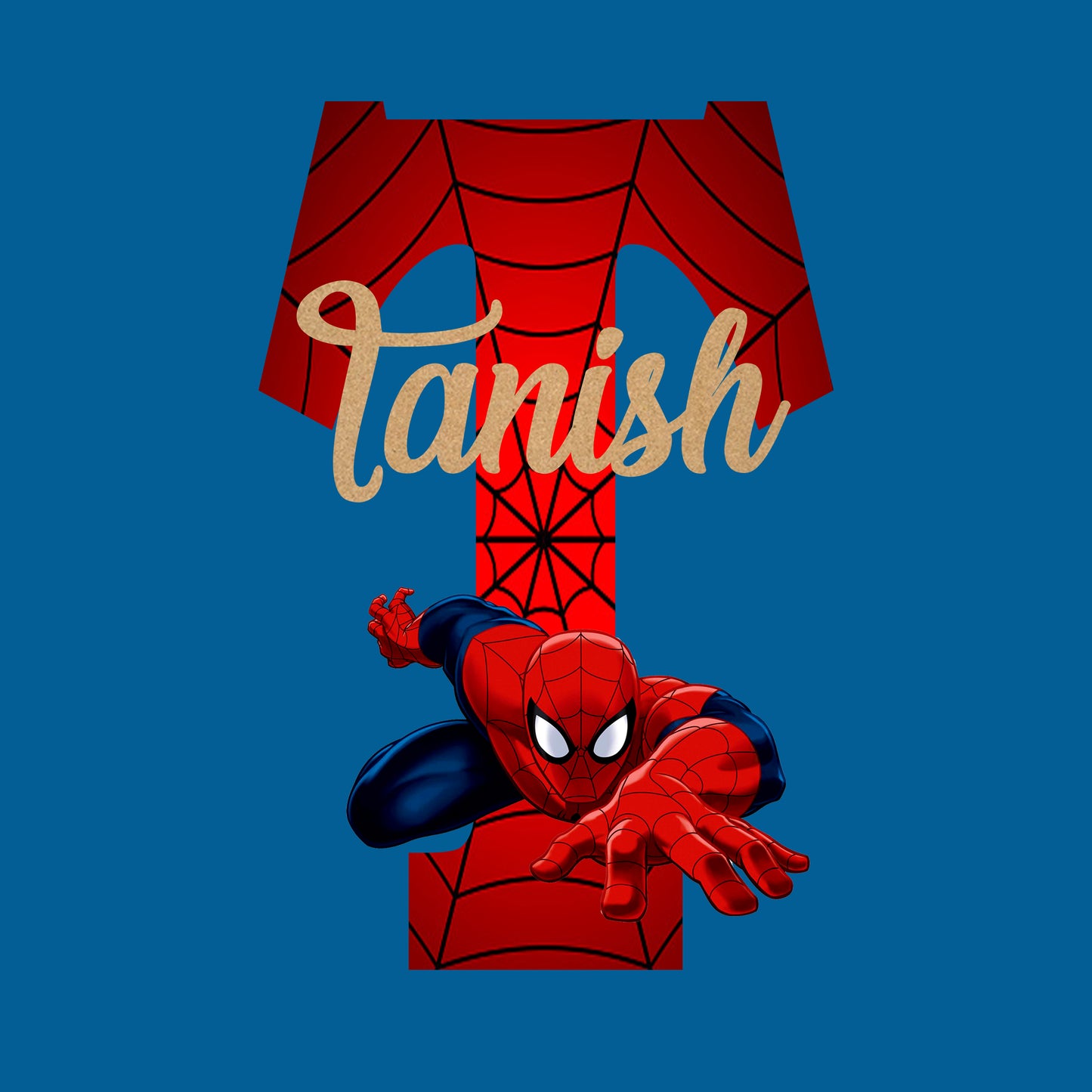 Spiderman Theme Name Plate