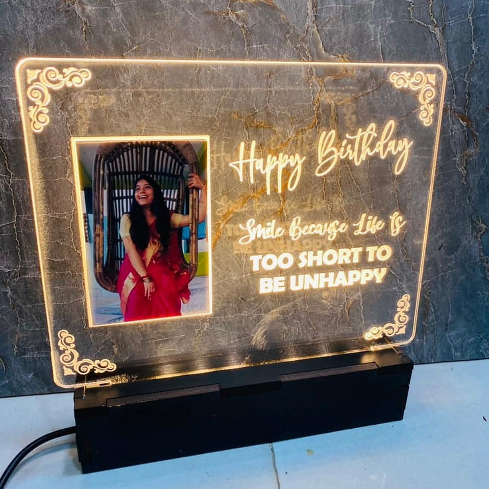 Customised Acrylic Lamp For Birthday