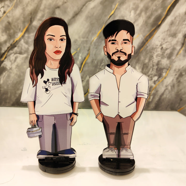 Couple Personalised Illustration Miniature (COD Not Available)