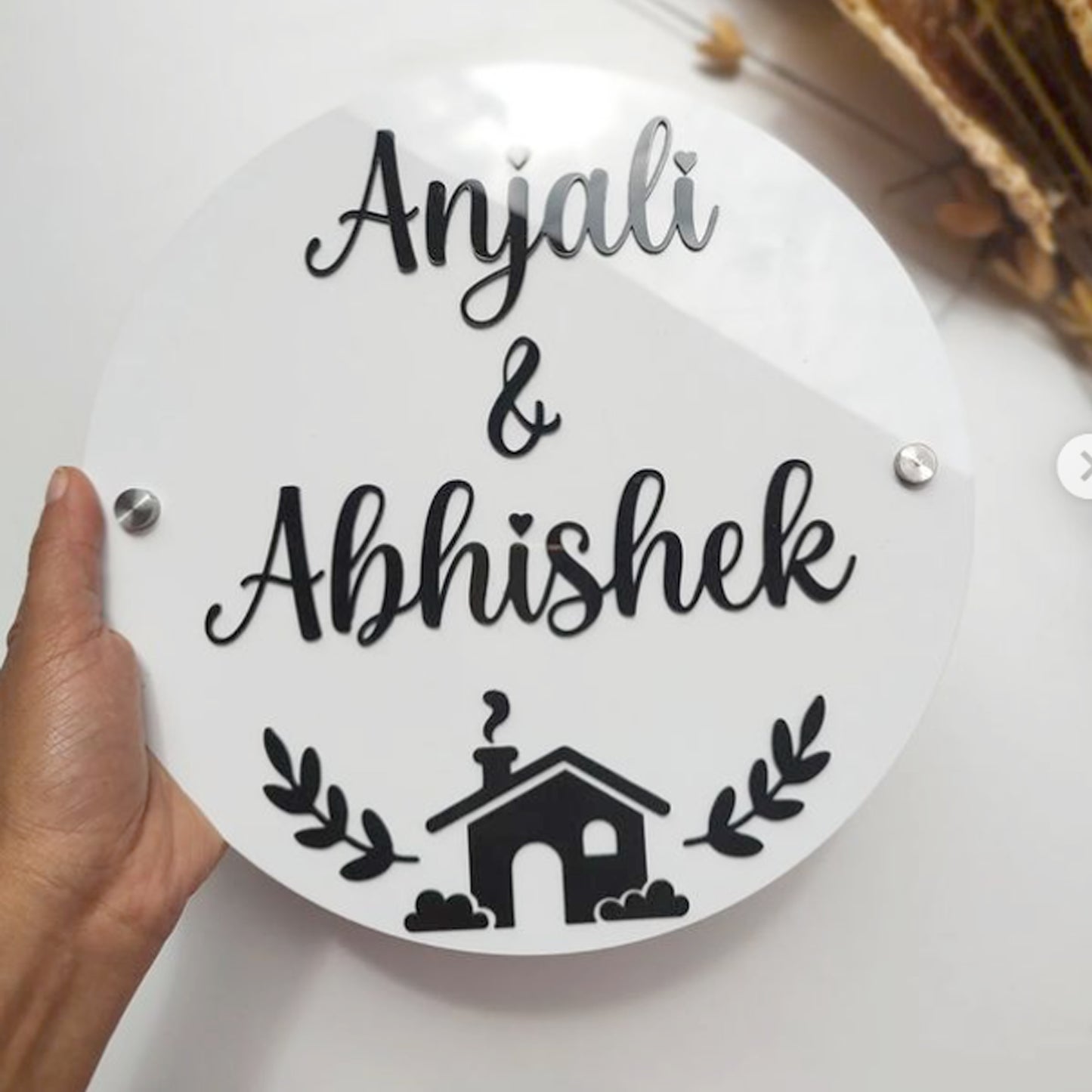 Home Sweet Home Acrylic Name Plate