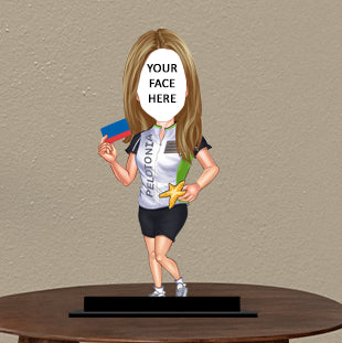 Sports Woman Caricature