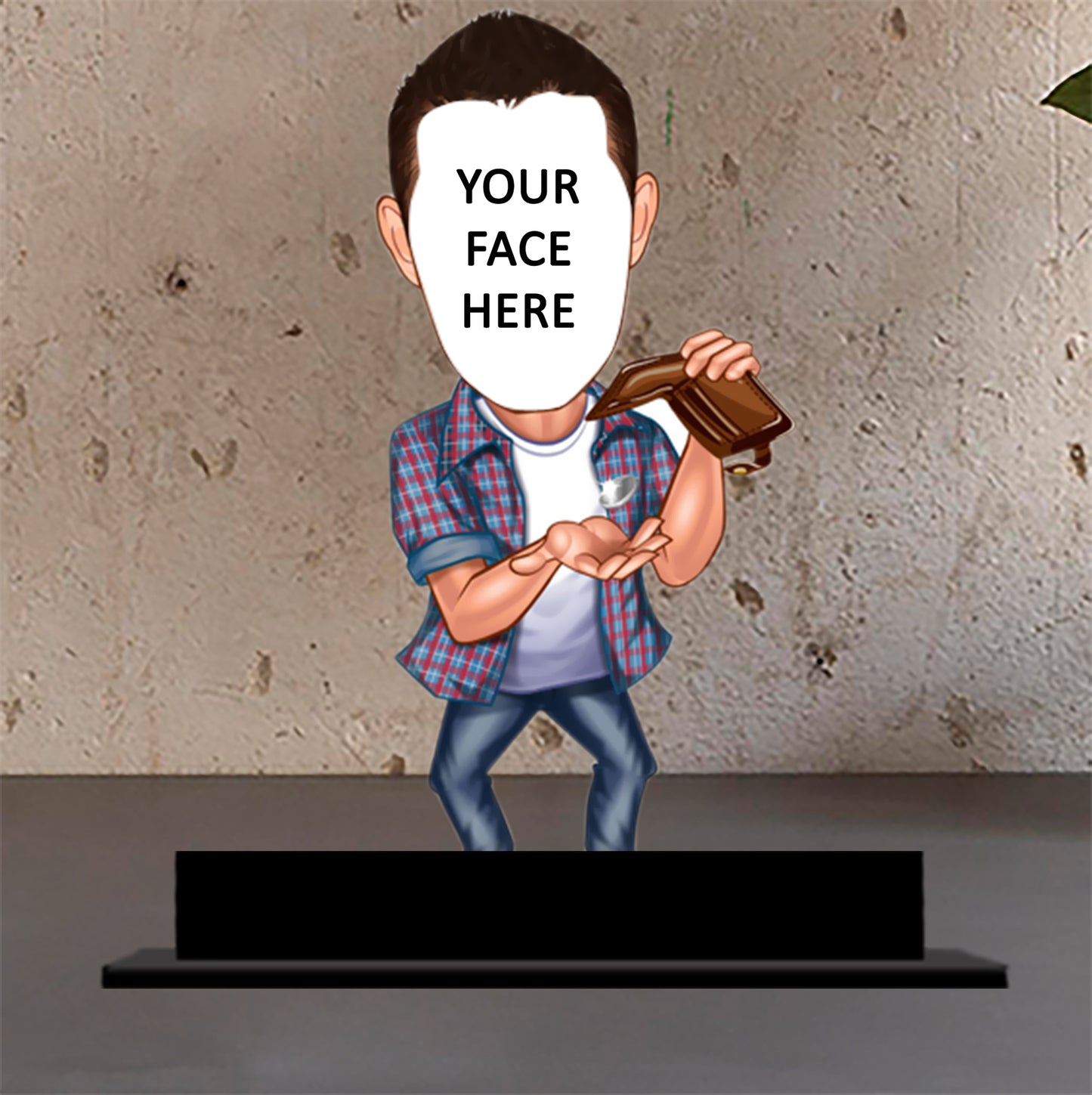 Mr. Always Broke Caricature