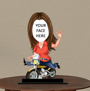 Biker Girl Caricature