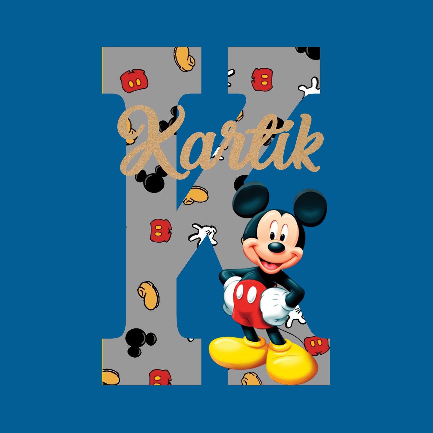 Mickey Mouse Theme Name Plate