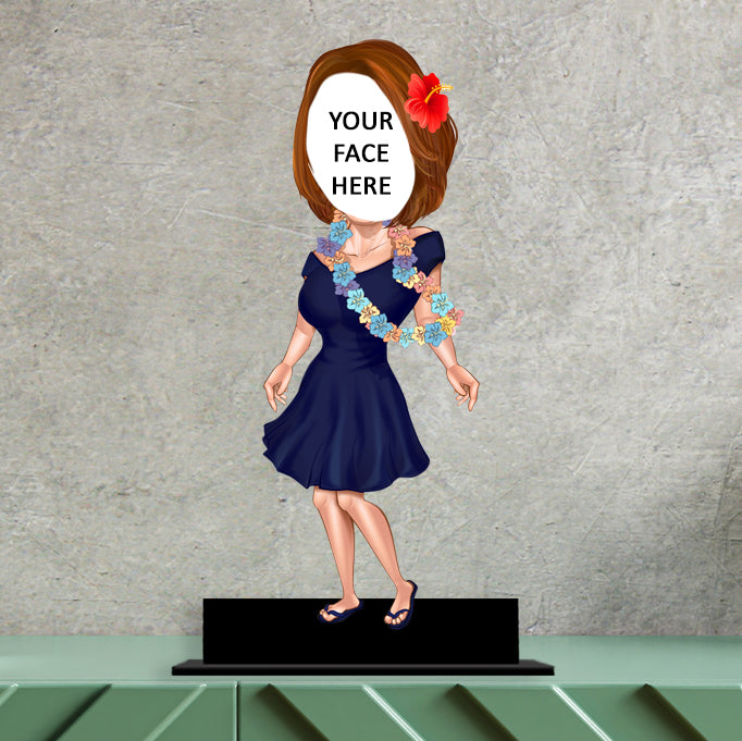 Hawaian Girl Caricature