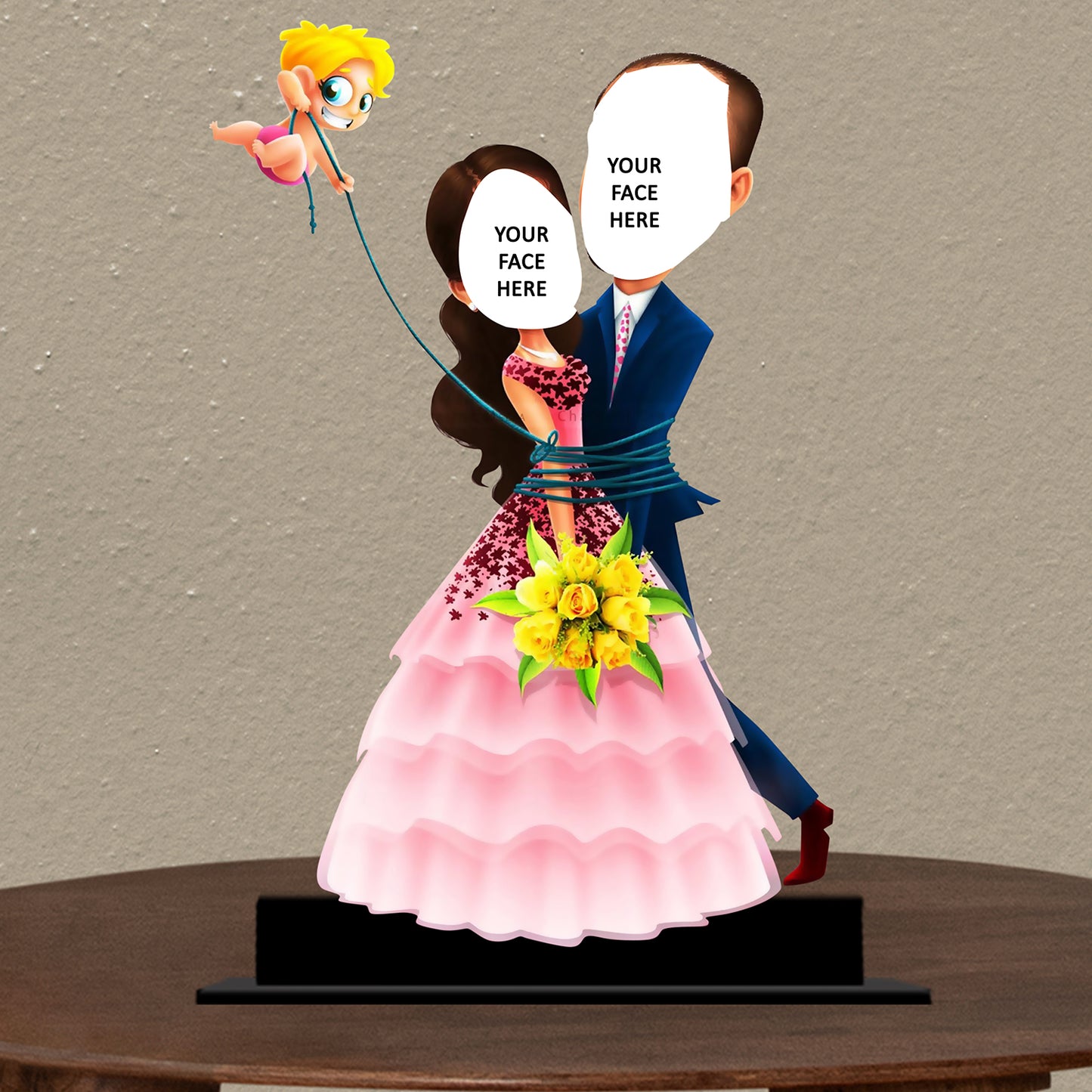 Stuck with each other Couple Caricature