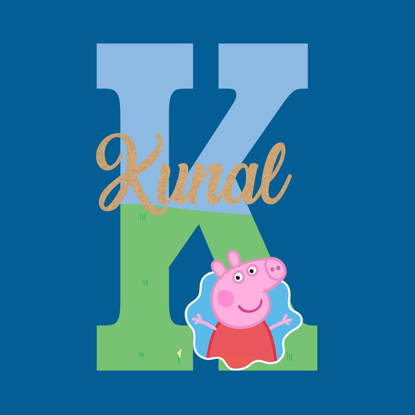 Peppa Pig Theme Name Plate