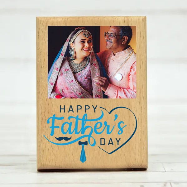 Father's Day Photo Frame in Wood(Size 6X8 Inches)