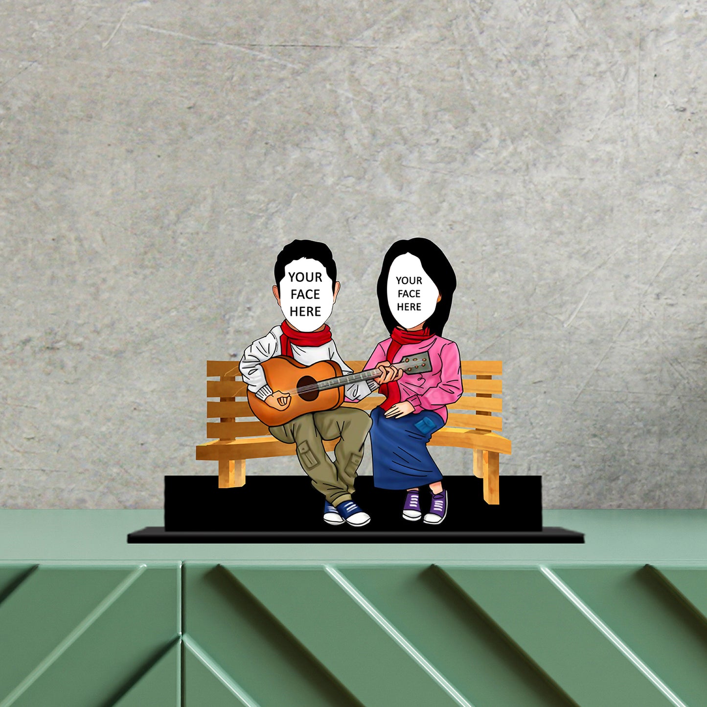 Couple on a vacation Caricature