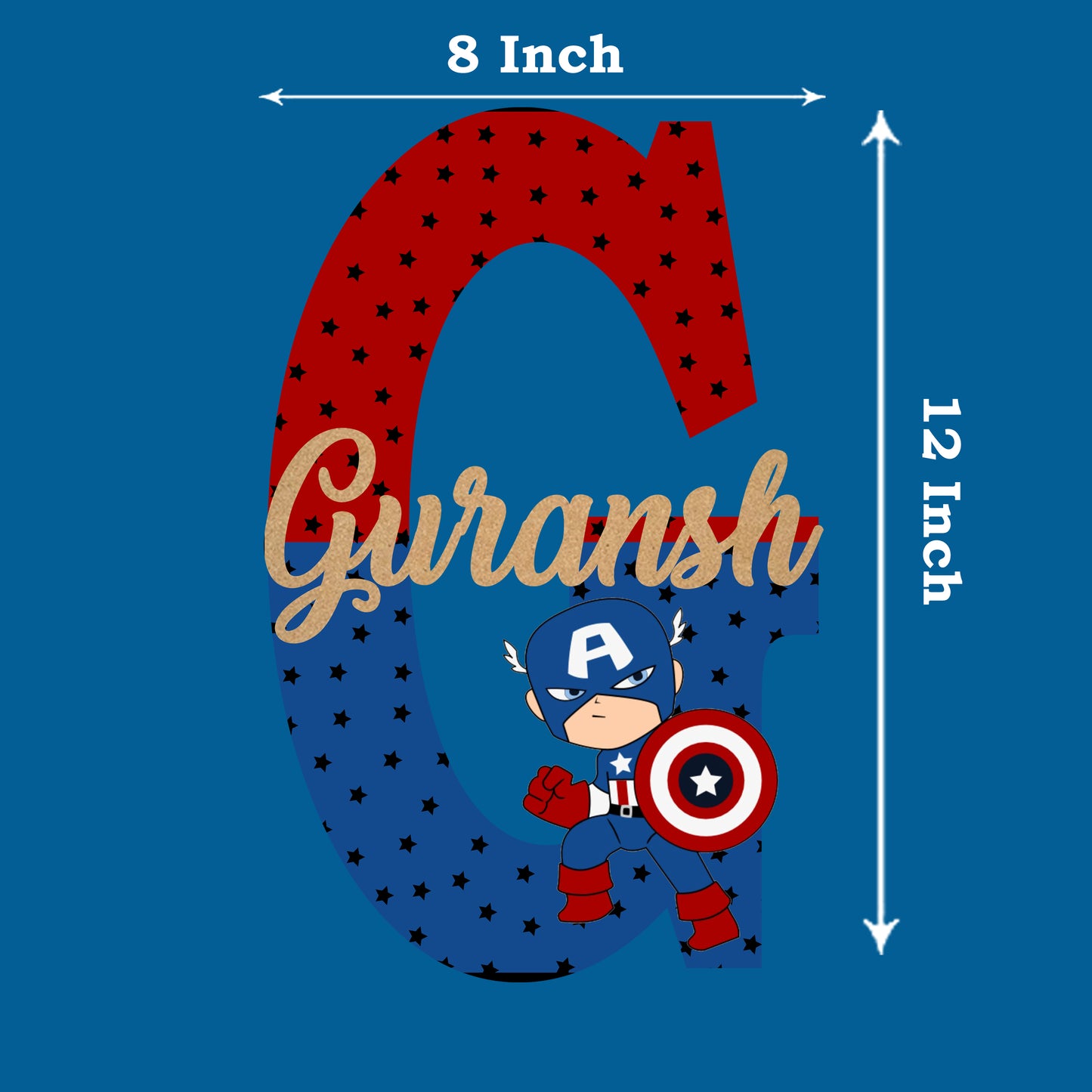 Captain America Theme Name Plate