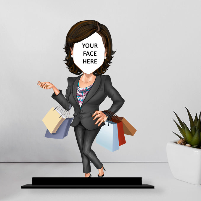 Shopping Enthusiast Caricature