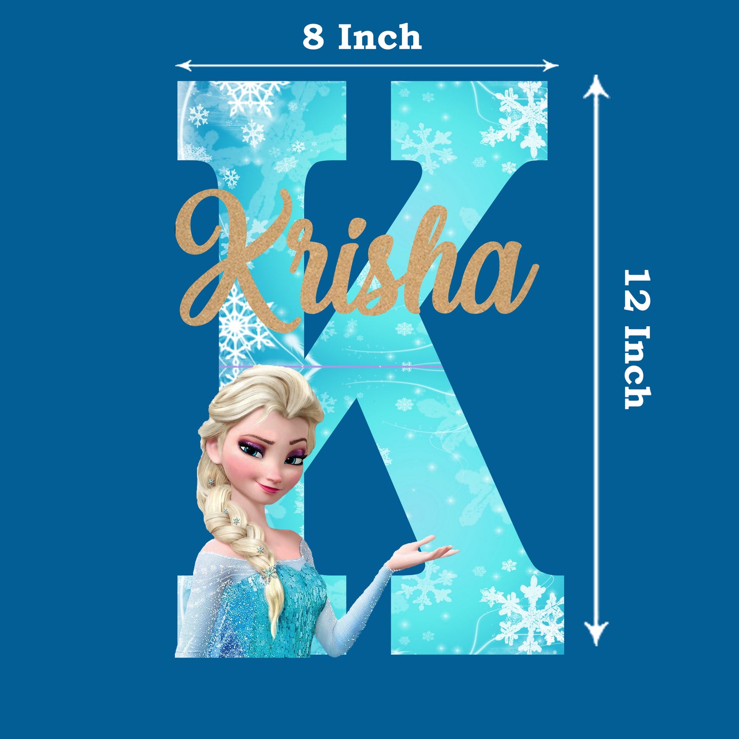 Frozen Princess Theme Name Plate