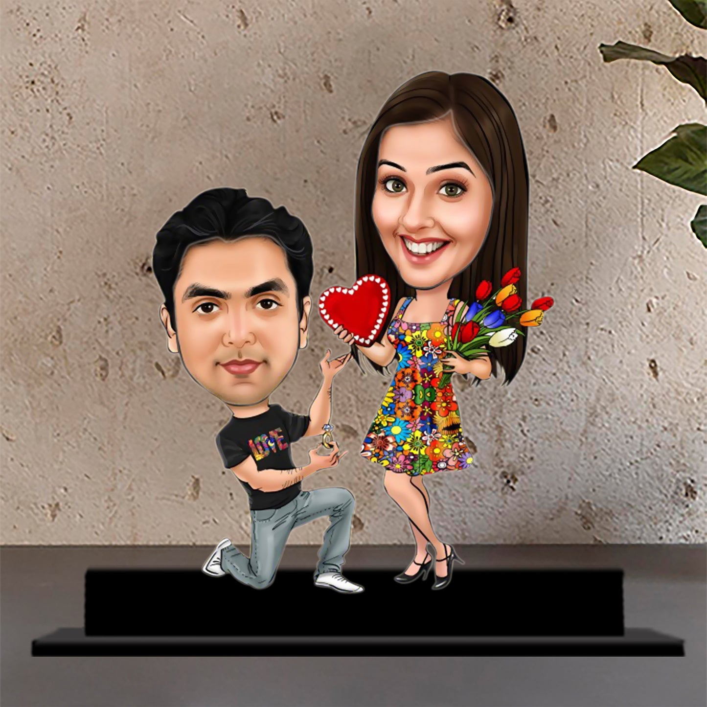 Proposal Couple Caricature