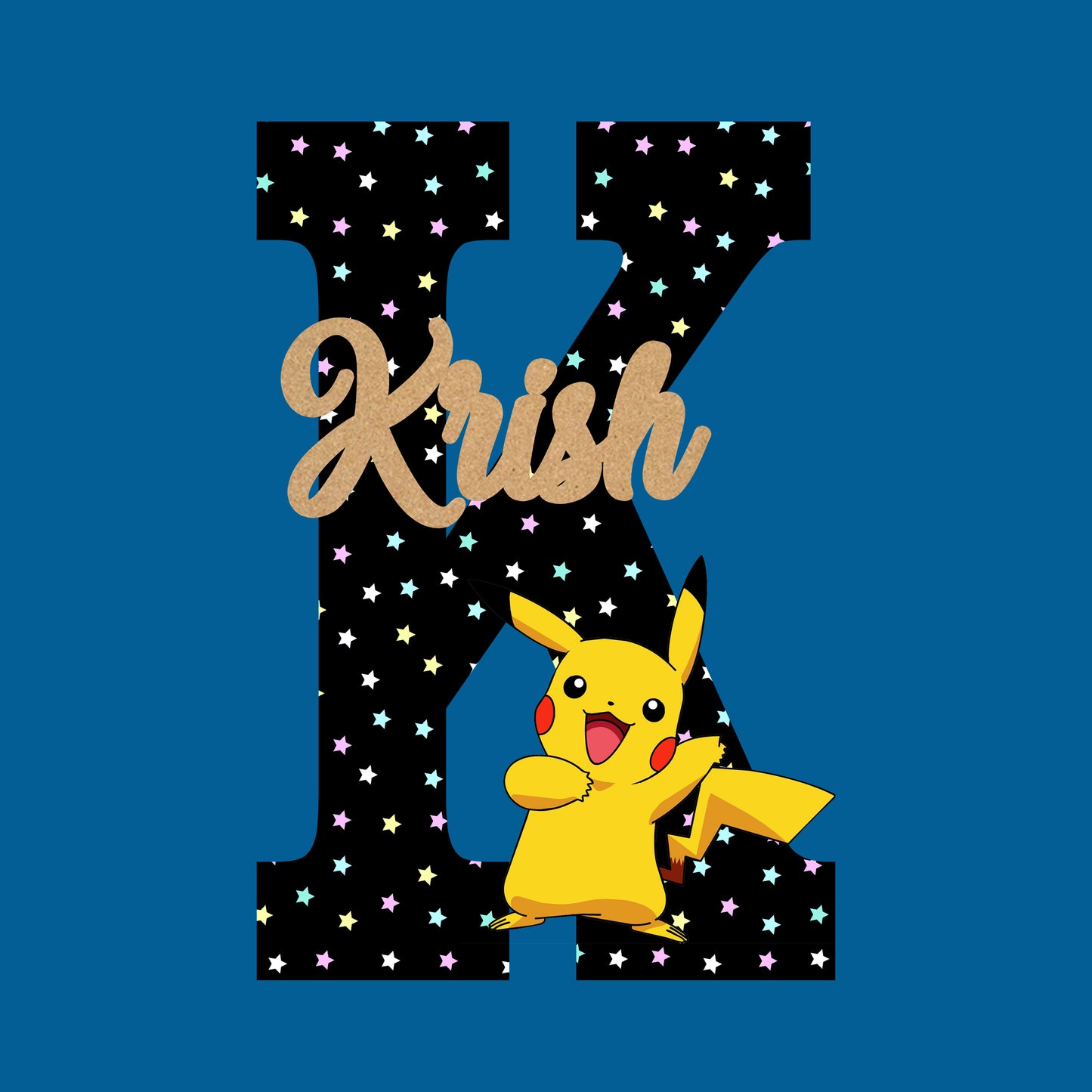 Pikachu Theme Name Plate