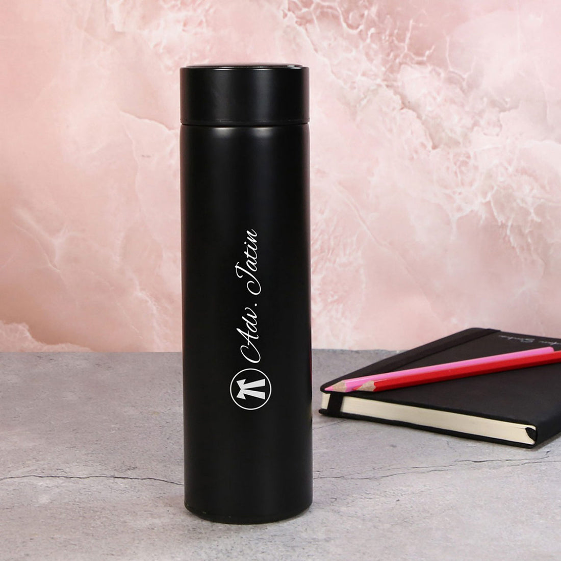 Black Temprature Bottle Personlaised