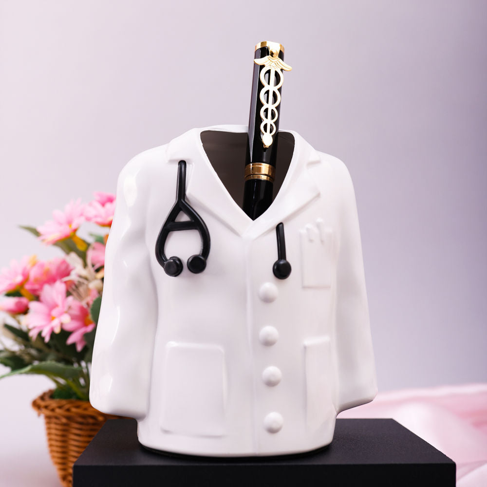 Doctor Coat Pen Stand WITH PEN with Name Customization