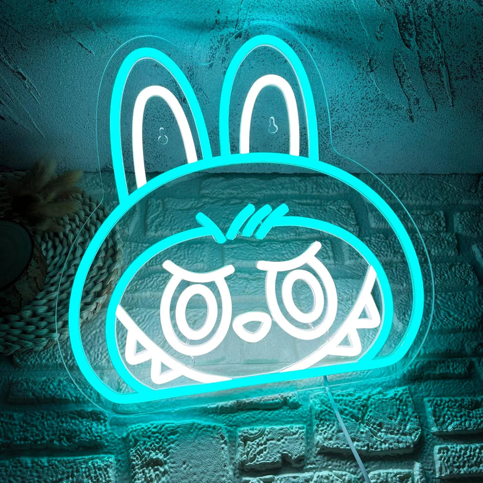 Labubu Neon Light Ice blue color