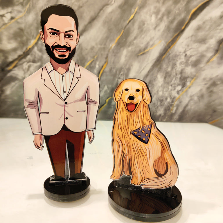 You & Your Pet Personalised Illustration Miniature (COD Not Available)