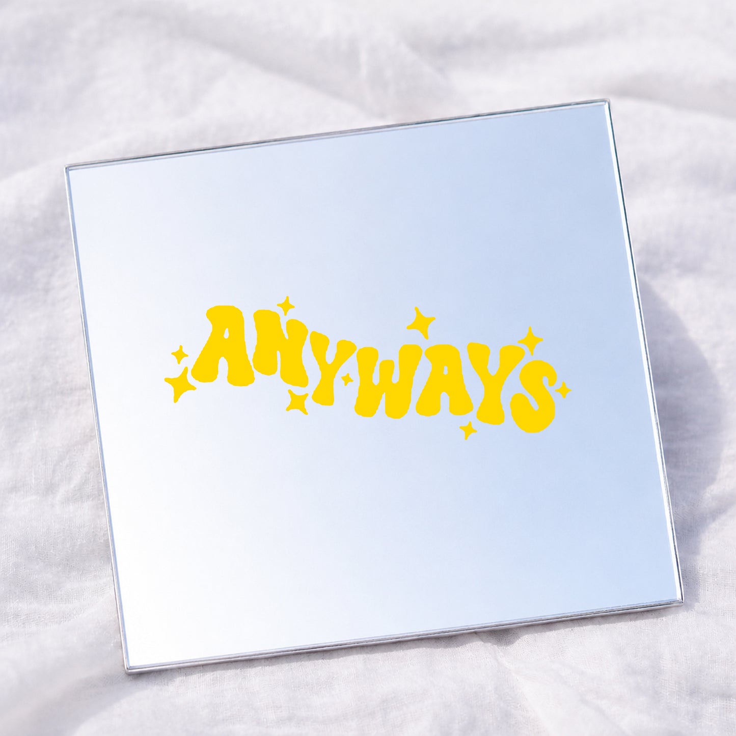 Carefree Square Affirmation Mirror