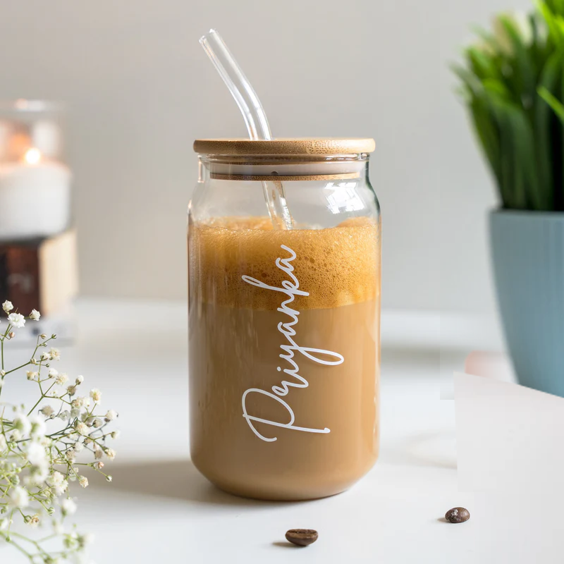 Personalised Glass Can (With Personalisation)