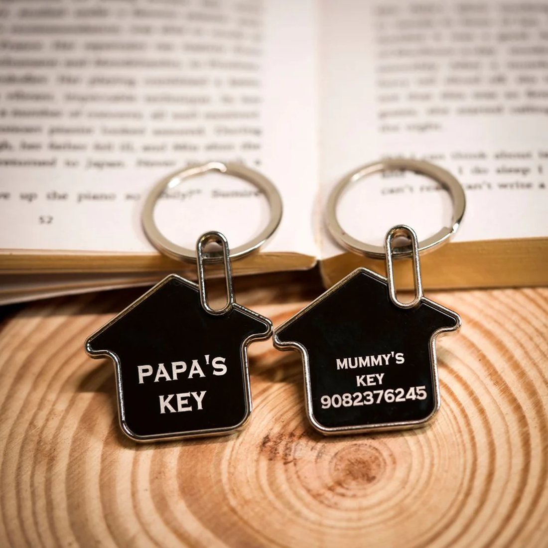 Personalised House Metal Keychain