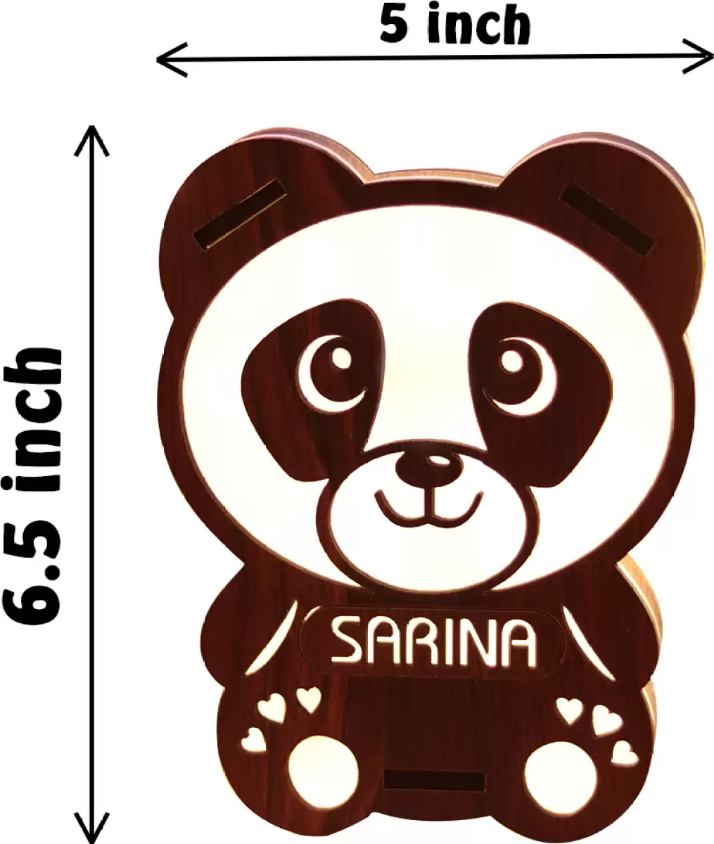 Mini Panda Lamp With Customised Name