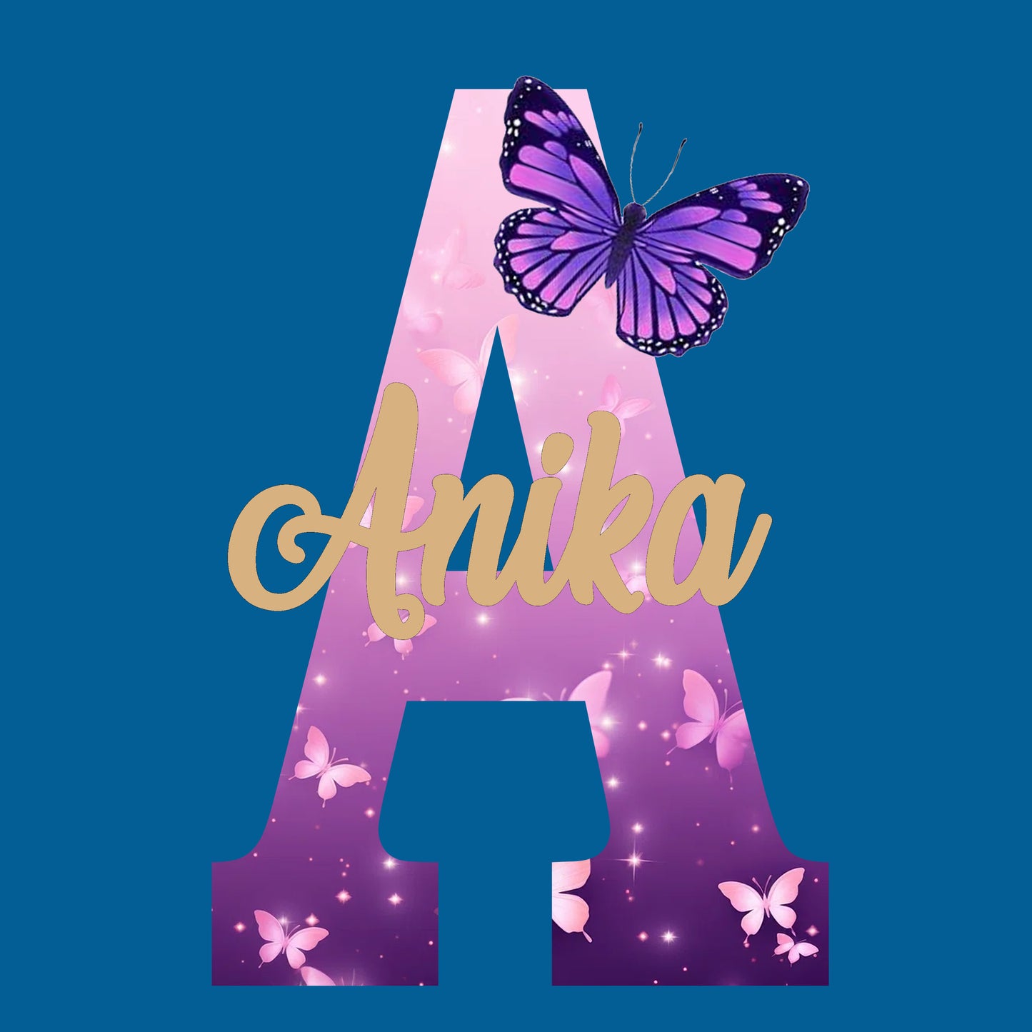 Butterfly Theme Name Plate