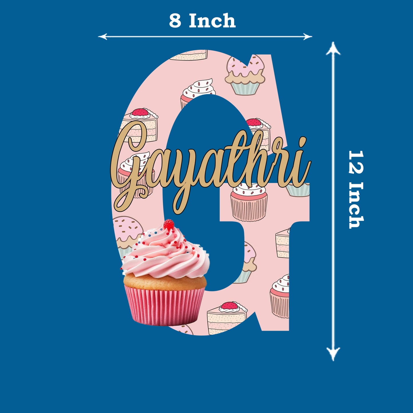 Cupcake Theme Name Plate