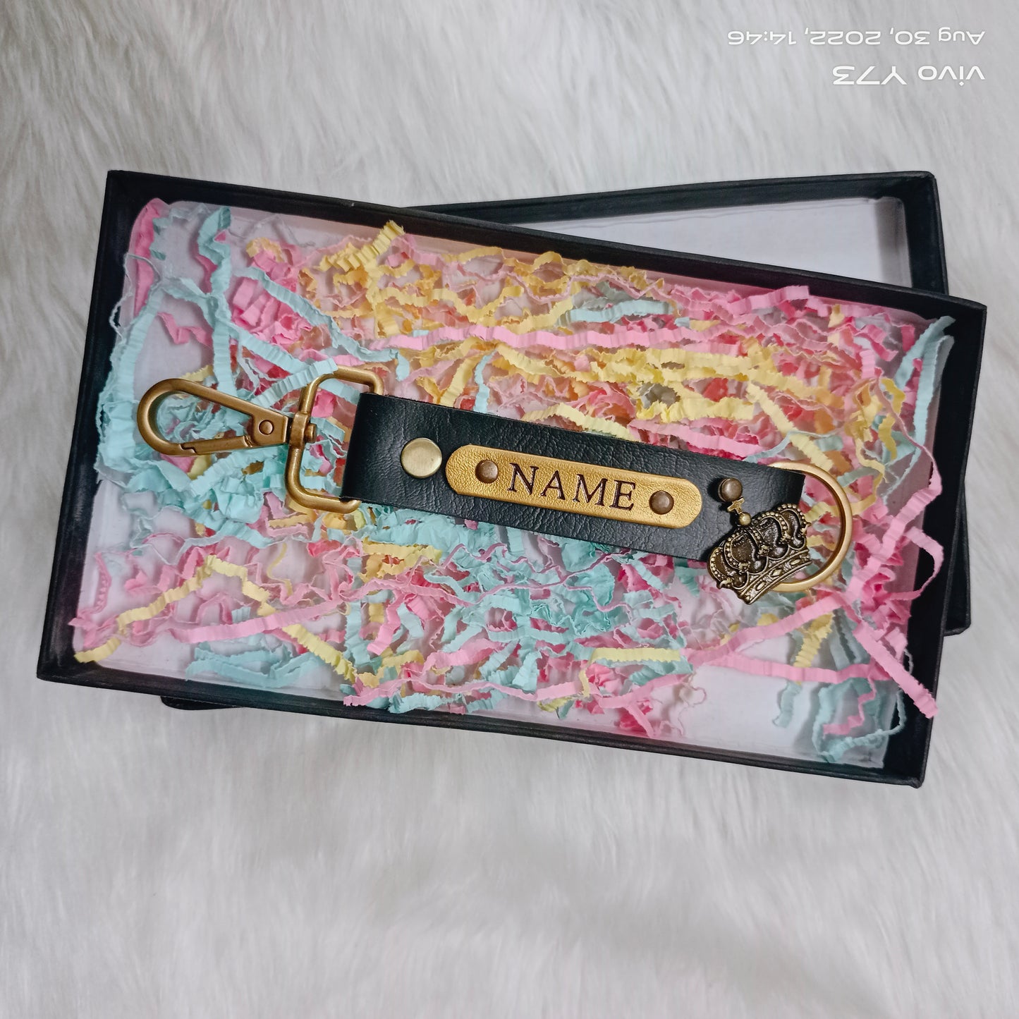 Customised Name PU Keychain