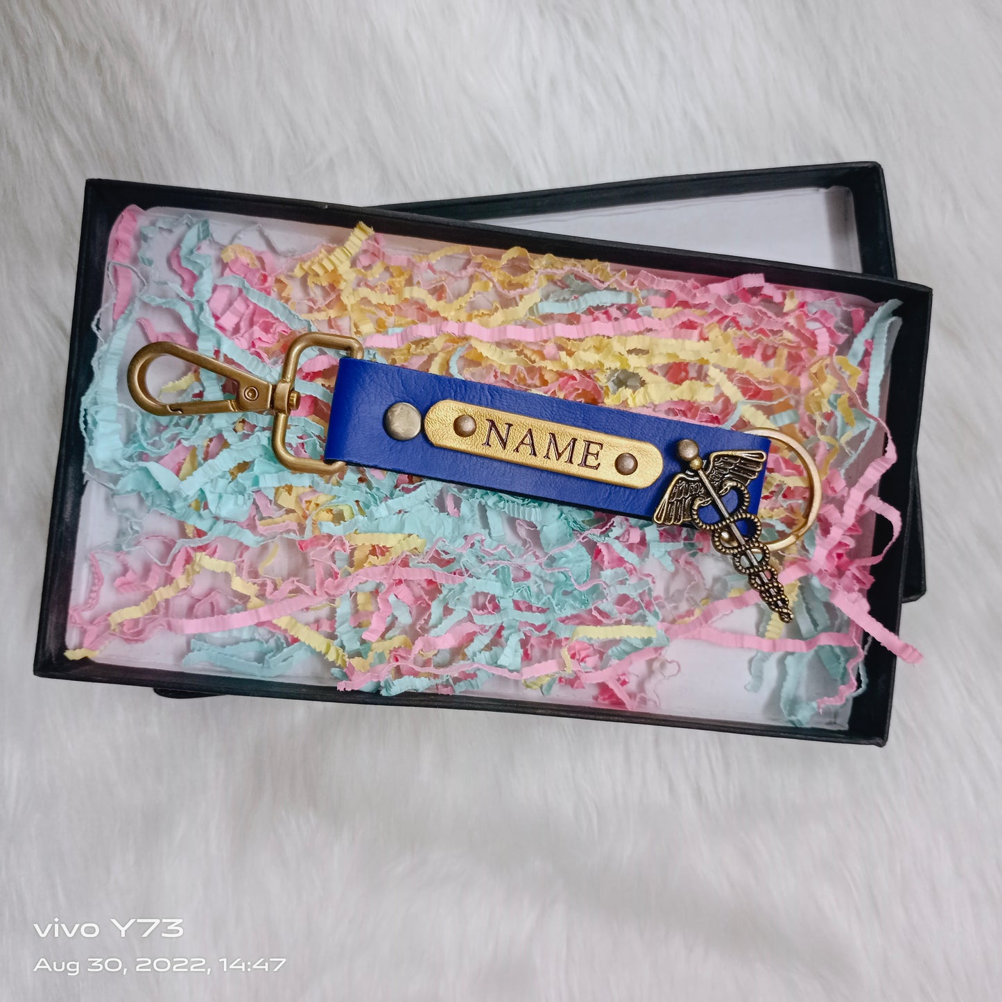 Customised Name PU Keychain