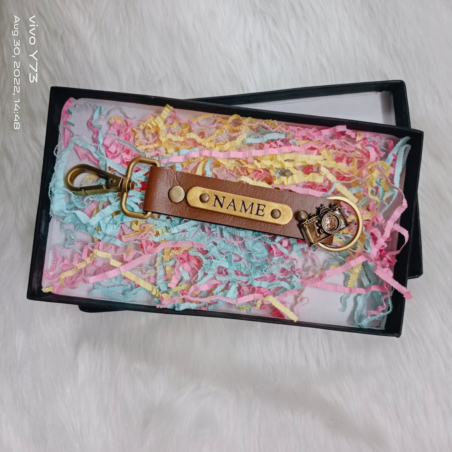 Customised Name PU Keychain