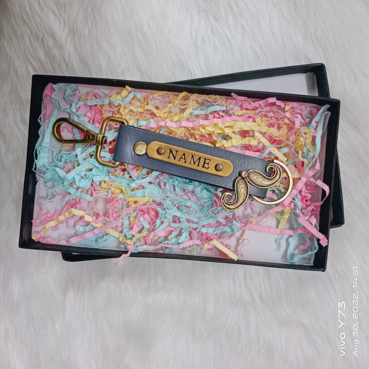 Customised Name PU Keychain