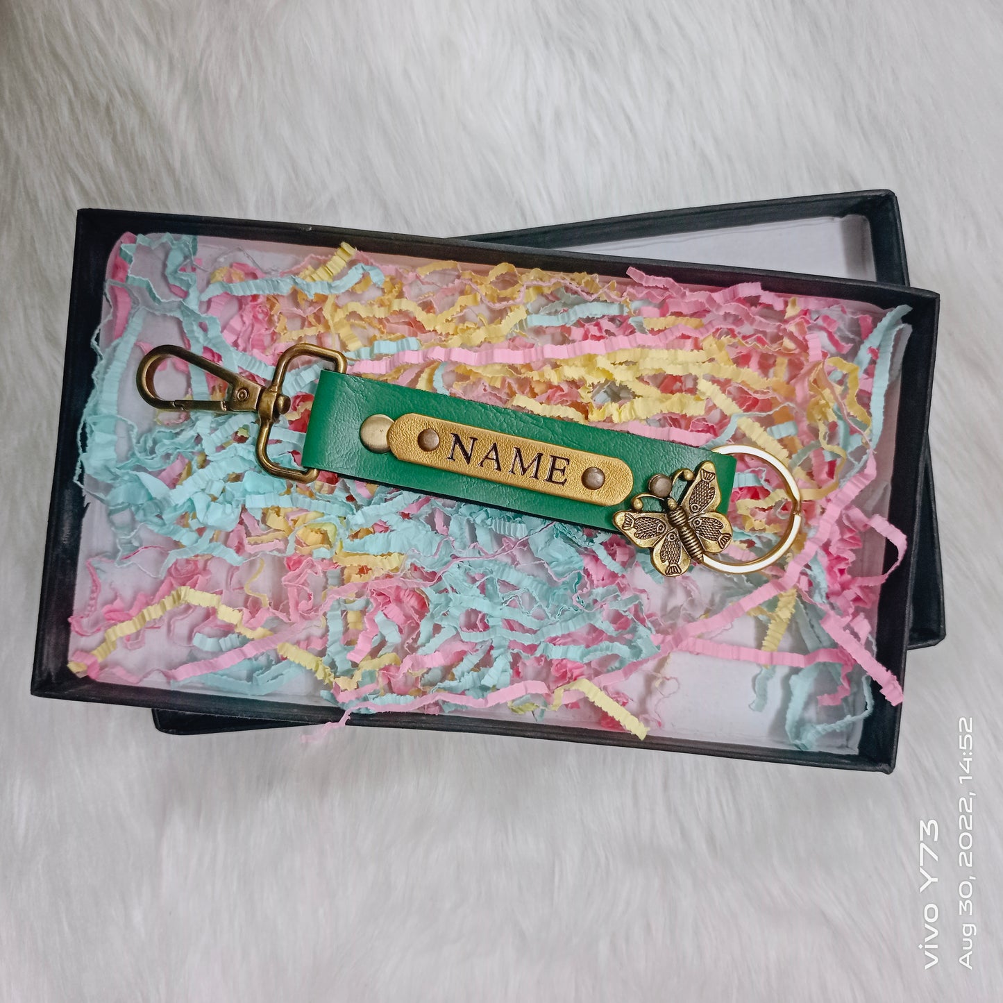 Customised Name PU Keychain