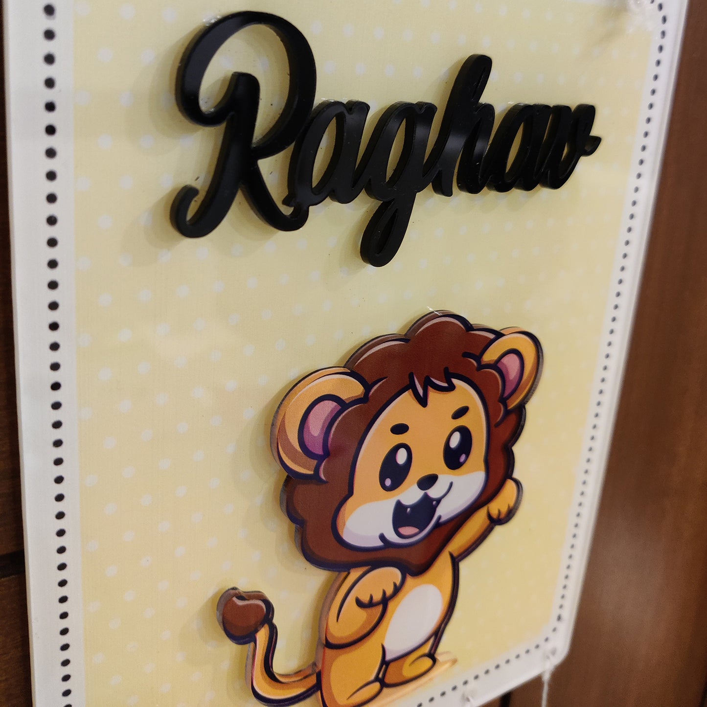 Lion Theme Name Plate with Tassle