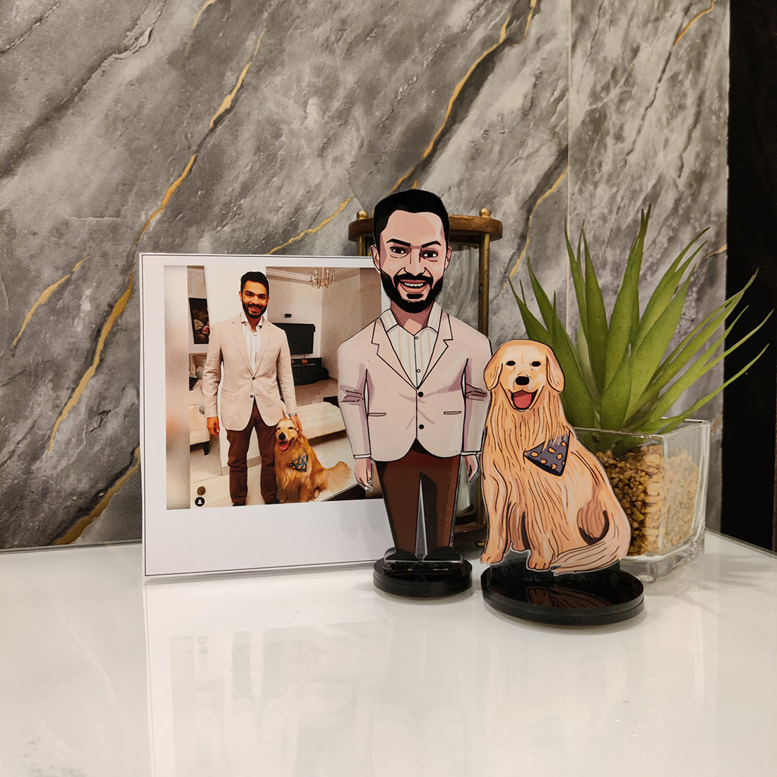 You & Your Pet Personalised Illustration Miniature (COD Not Available)
