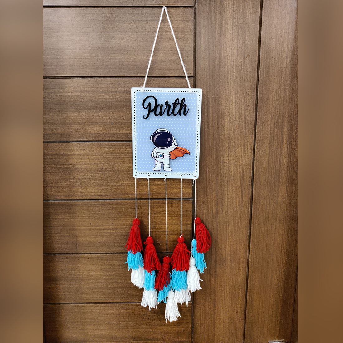 Astronaut Theme Name Plate with Tassle