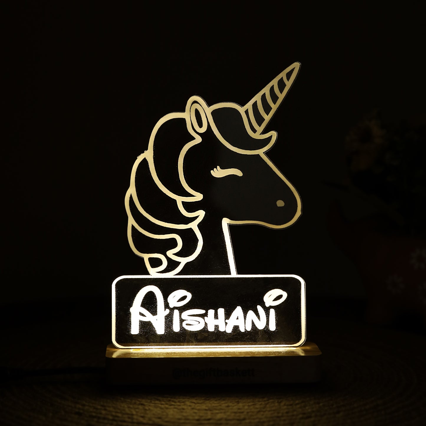 Unicorn Personalised 3d Illusion Acrylic LED Lamp