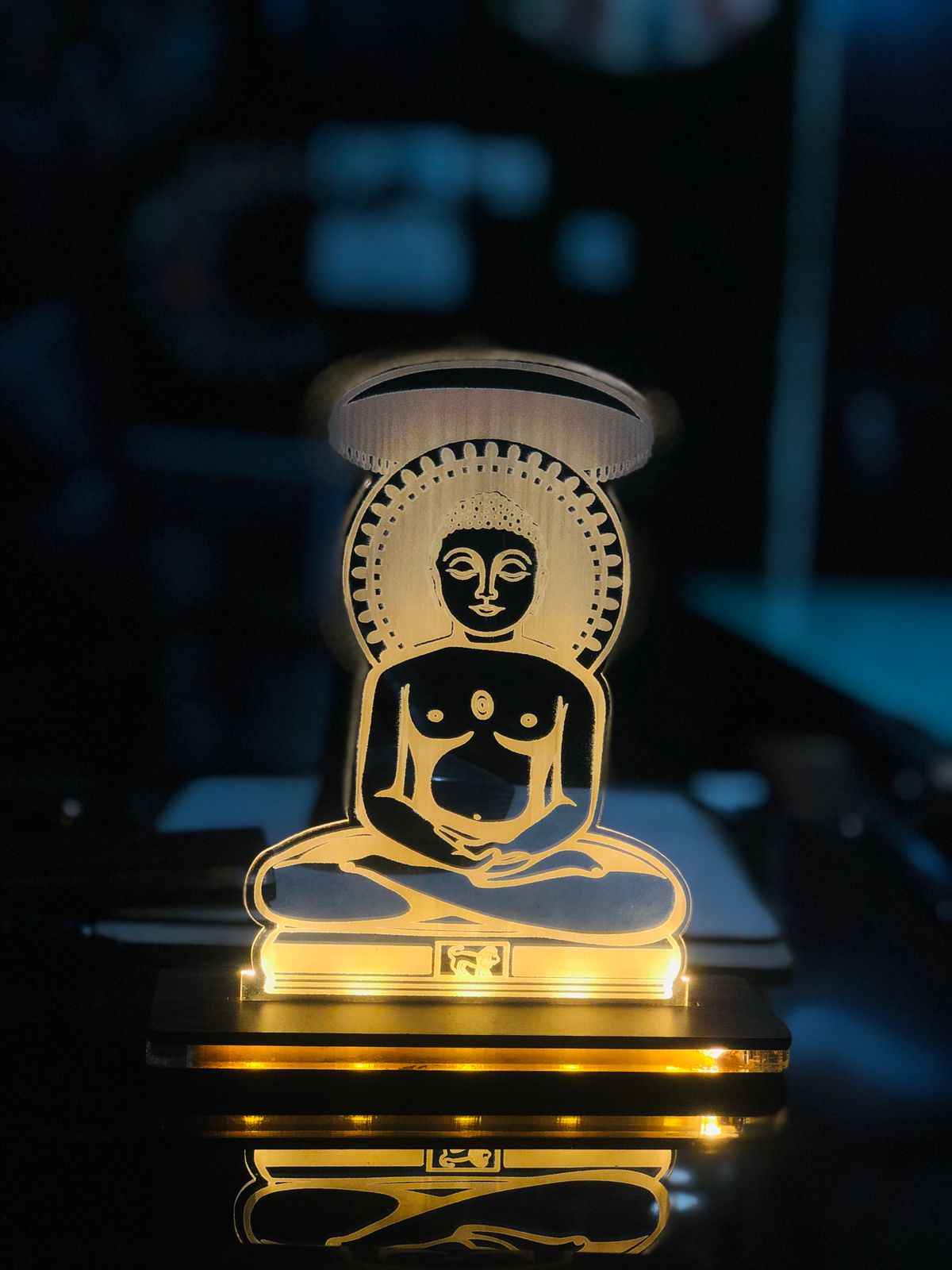 Lord Buddha 3D Illusion LED Line Art Lamp