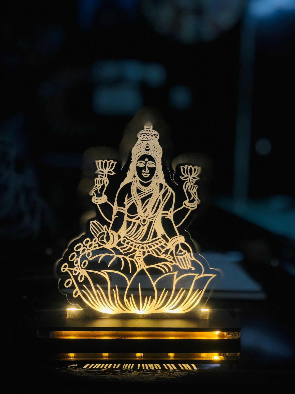 Lordess Laxmi 3D Illusion LED Line Art Lamp