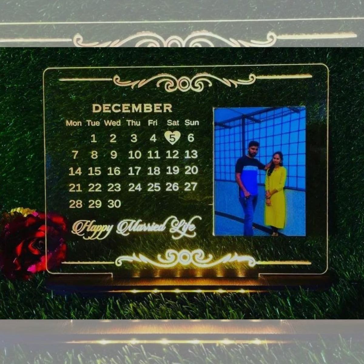 Customised Calendar Acrylic Lamp