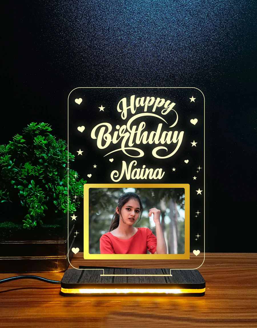 Happy Birthday 3D Illusion Lamp - A Thoughtful and Unique Gift