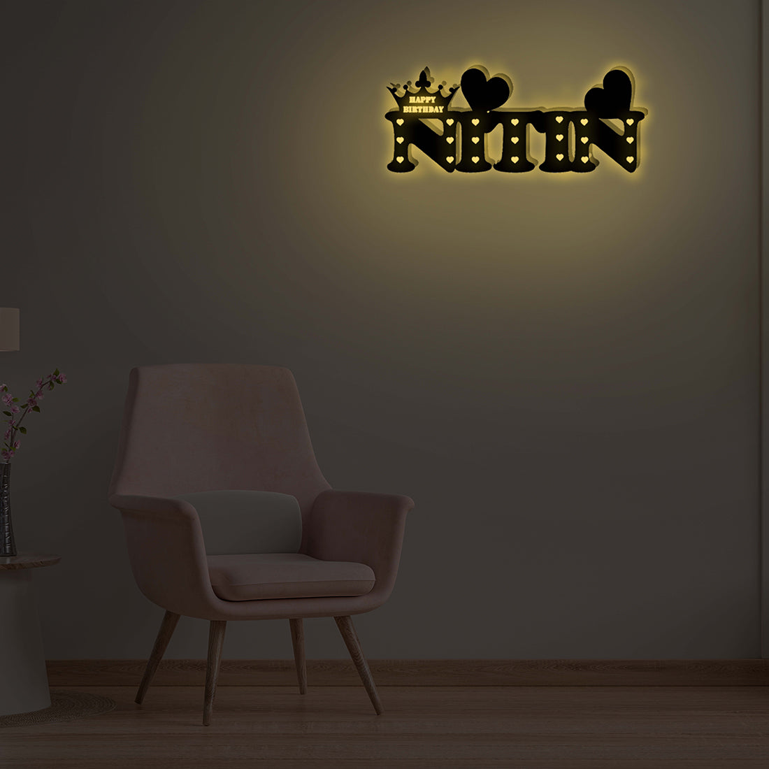 Custom Made Name Lamp For Wall