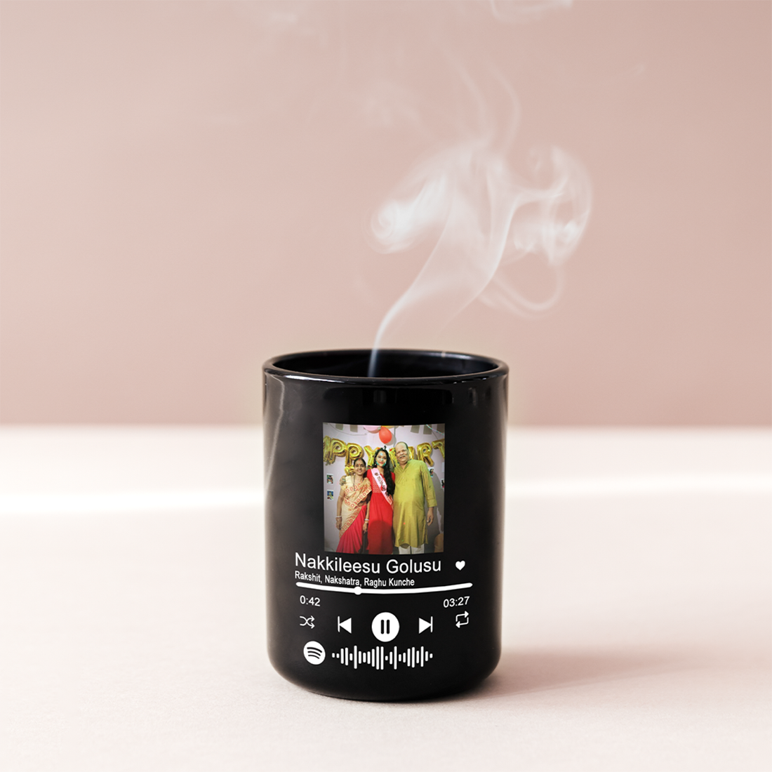Black Spotify Themed Coffee Mug