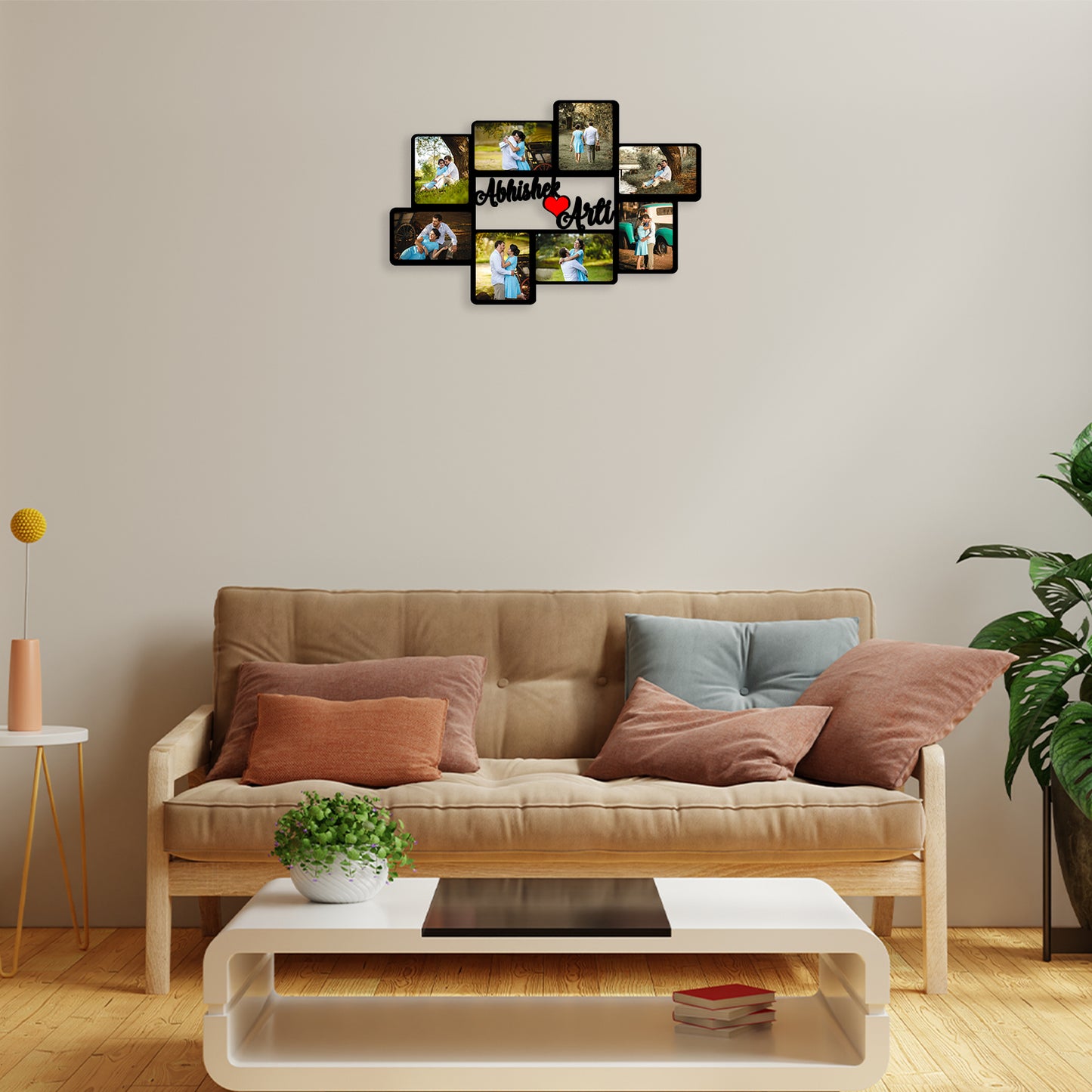 Couple Name Cutout Frame