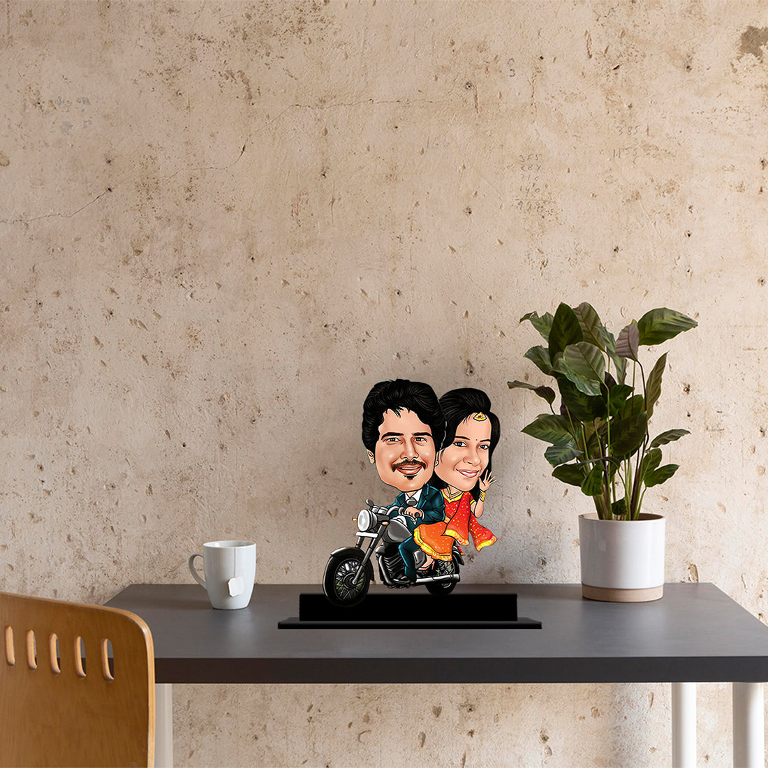 Biker Couple Caricature