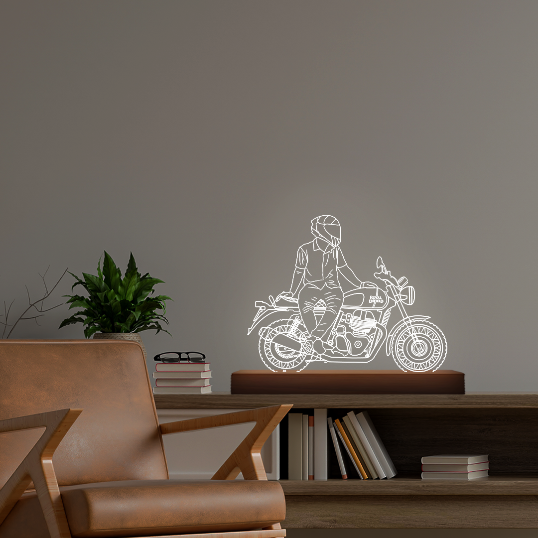 3D Illusion LED Line Art Lamp(Size 8x12 Inches)