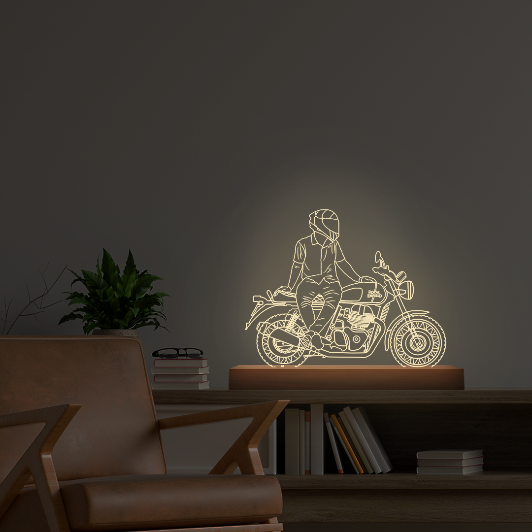 3D Illusion LED Line Art Lamp(Size 8x12 Inches)