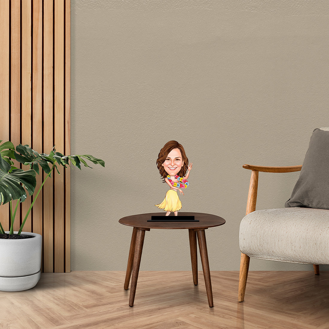 Hawaian Girl Caricature