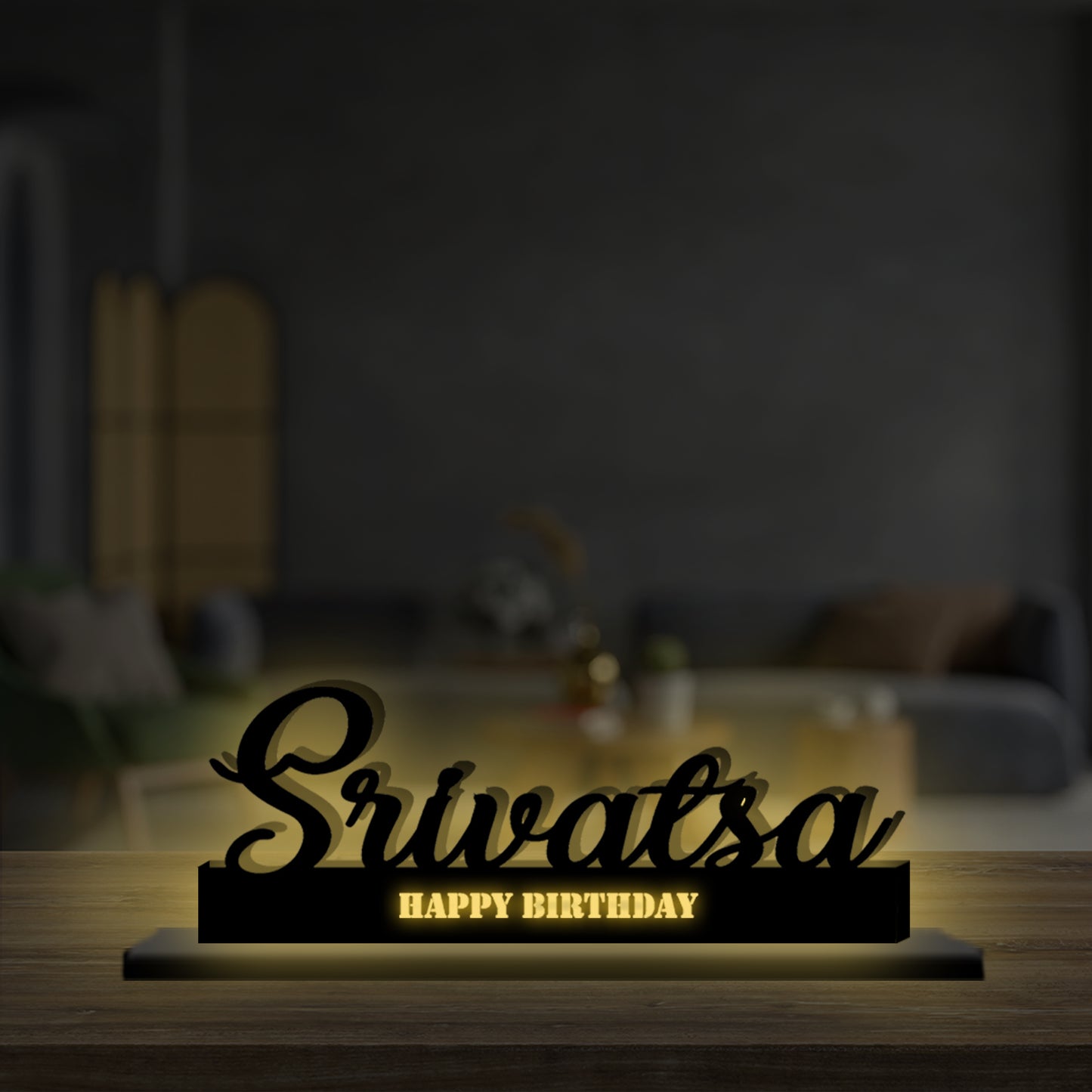 Custom Made Name Lamp For Table