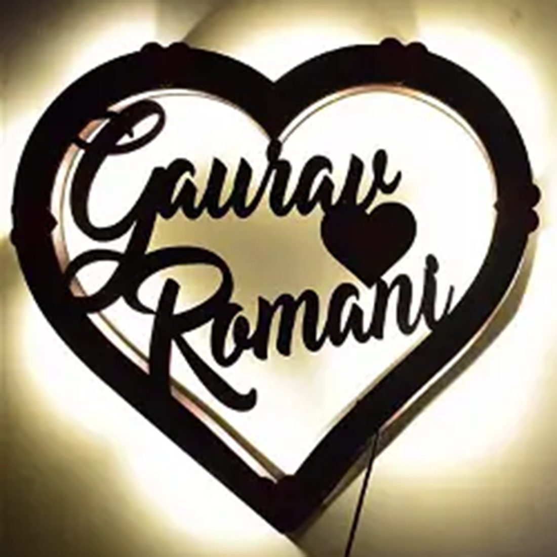 Heart Couple Lamp(Any Names Can be Done)
